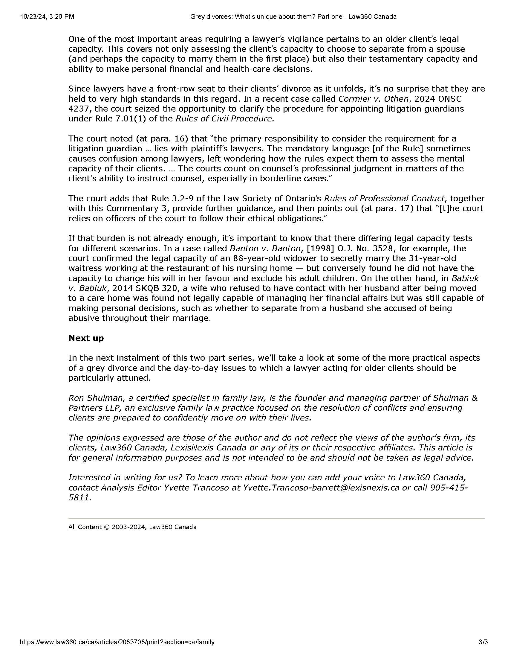 Ron Shulman - Grey divorces_ Whats unique about them_ Part one - Law360 Canada_Page_3