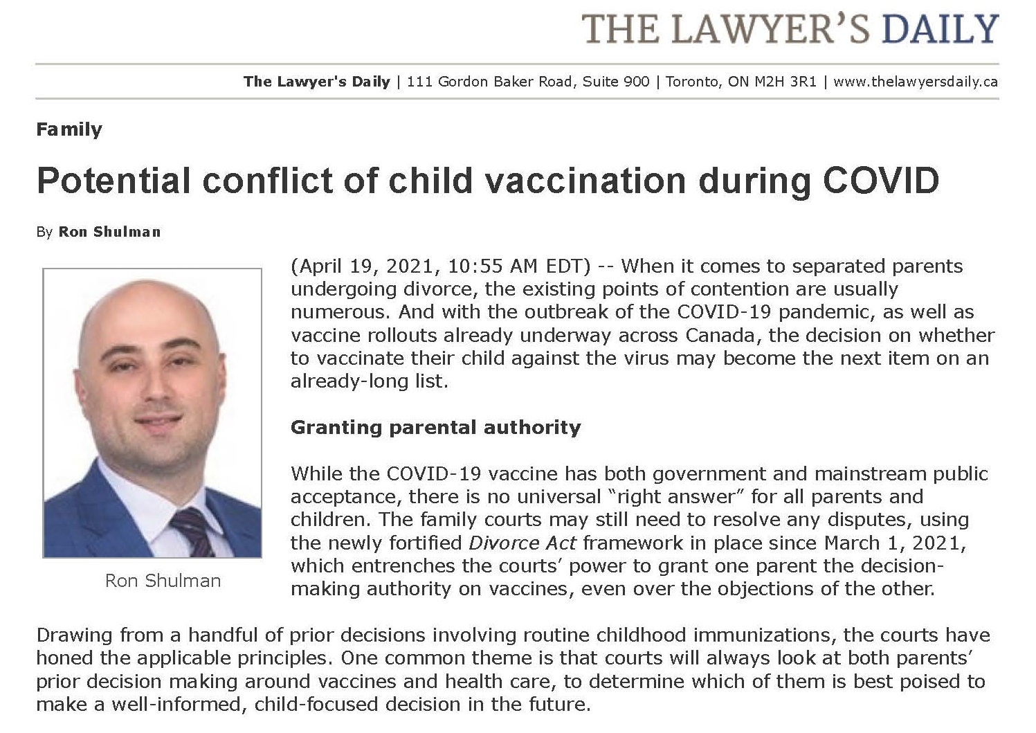 Child Vaccination during COVID.